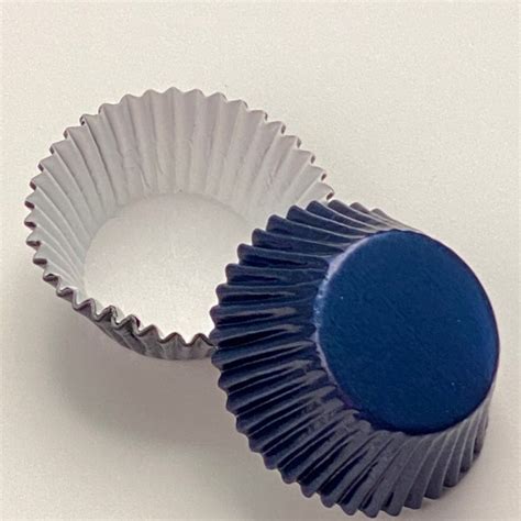 Navy Blue Mini Cupcake Liners .